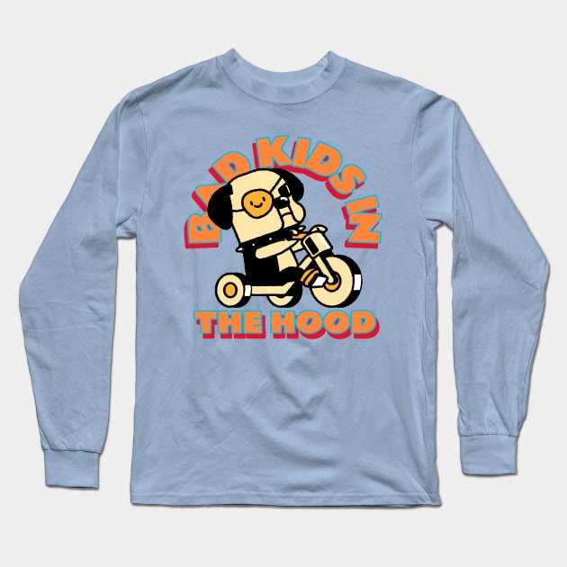 Biker Babies riding young! Long Sleeve T-Shirt by Relaxedmerch